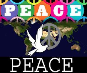 yapboz Uluslararası Barış Günü. Dünya Barış Günü. 21 Eylül, barış ve savaş olmaması için adanmış